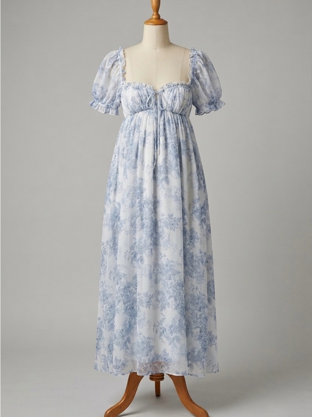 NWT Worth Collective Olivia Blue Floral Maxi Dress